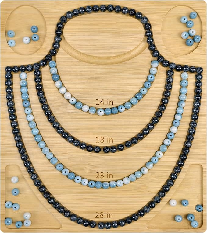 Petoysoso Bead Boards for Jewelry Making,Bamboo Necklace Making Supplies,Jewelry Making Supplies,Bead Board Tray