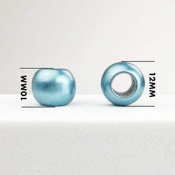 300 acrylic large hole beads for crafts 10mm x 12mm acrylic barrel beads with 5.7mm large hole, matte turquoise