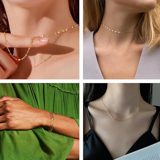 Jabogrii 32.8 Feet Lip Jewelry Making Chains Bulk 18K Gold Plated Brass Chain for Jewelry Making DIY Craft Chain Roll