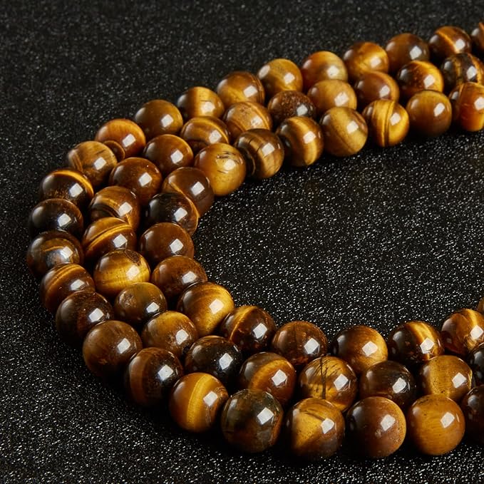 100pcs 6mm yellow tiger eye beads natural gemstone beads round loose beads for jewelry making