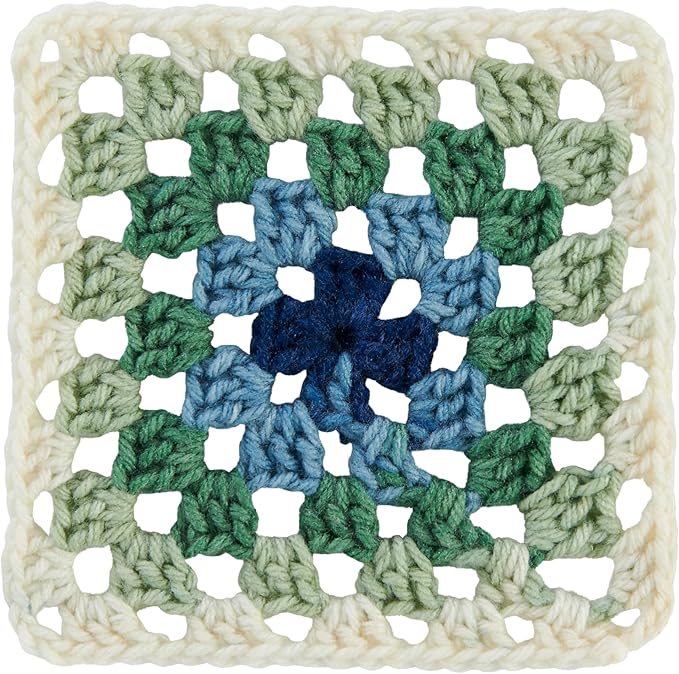 Red Heart All in One Granny Square Aran - Lily PAD Yarn - 3 Pack of 250g/8.8oz - 100% Acrylic - #4 Worsted (Medium) - 381m/417Yards - for Knitting, Crochet and Amigurumi