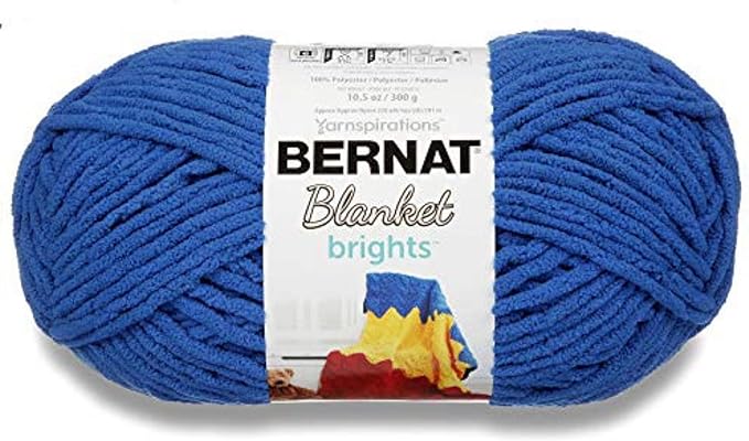 Bernat Blanket Bright Yarn, Royal Blue