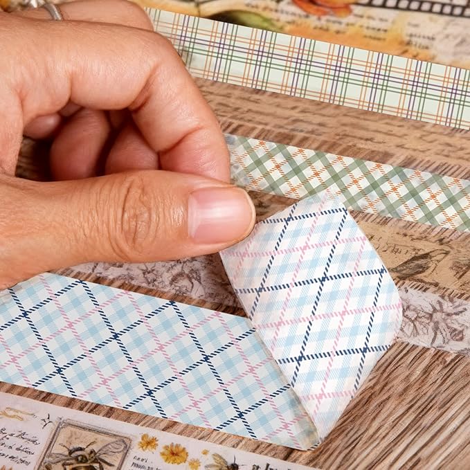 Vintage Washi Tape Set 21 Rolls - Scrapbooking & Journaling Supplies, Retro Floral/Cute Decorative Tapes for Junk/Bullet/Bible Journals, Craft Tape for DIY, Gift for Crafters