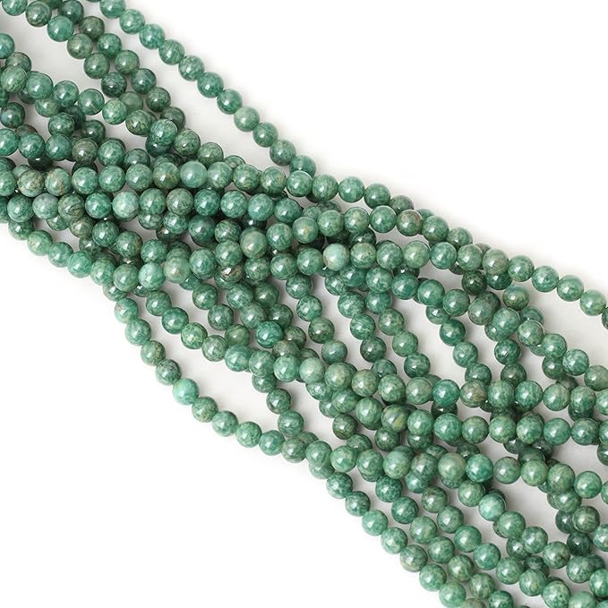 cheavian 60pcs 6mm natural african jade gemstone round loose beads for jewelry making diy findings 1 strand 15"