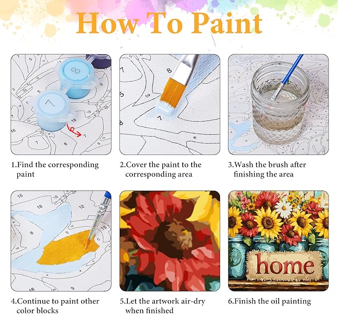 Okarina Paint by Numbers Kit for Adults Beginner Flower, Adult Paint by Number Kits on Canvas, Floral Bottle DIY Acrylic Oil Painting by Numbers for Adults, Perfect for Home Wall Decor 20X16 Inch