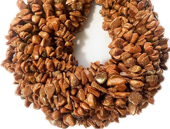 7-8mm Natural Gold Sandstone Gemstone Chips Beads Healing Crystals Waist Bracelets Necklace Kit Irregular Stone DIY Crafts Design Jewelry Making