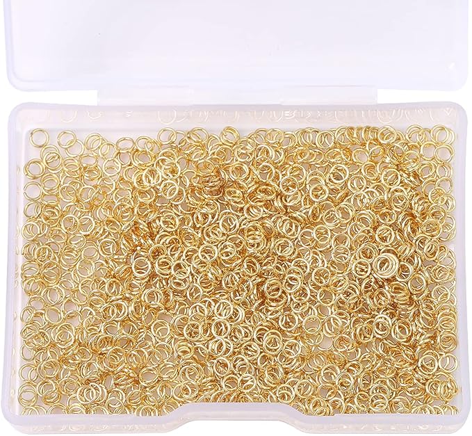14K Gold Plated Jump Rings Non Tarnish 3mm 1200pcs for Jewelry Making Findings