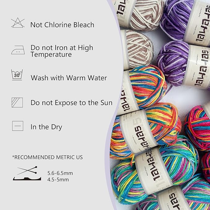 3 Pcs Pack with 5-Ply Acrylic Yarn, 3 Balls of 4.8Oz/135g Soft 3mm Medium Thick Colorful Yarn for Crocheting Knitting, 260 Yds/240m Crochet Blanket、Braids/DIY (Green)