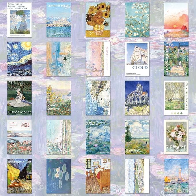 vintage oil painting scrapbook sticker, journaling supplies for junk journal, 500+ scrapbooking washi stickers & 25 ephemera papers art scrapbook supplies for adults teens women girls junk journal