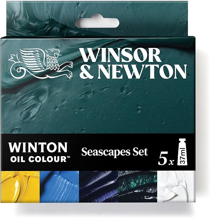 Winsor & Newton Winton Oil Color Paint Set, Seascape, 5 x 37ml Tubes