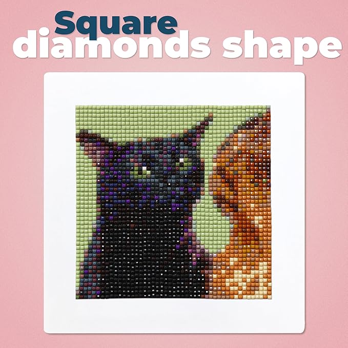 LuwoArte 12 Pack Diamond Painting Kits for Adults –Featuring Funny Meme Cats Designs 2.0 –Full Drill DIY Paint Gem Art for Adults–Brilliant 5D Diamond Painting Kit–Relaxing Craft for Home Wall Décor