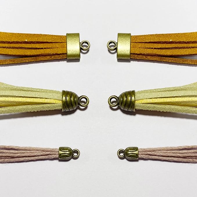 Brass Cord End Cap 90 Pcs Kumihimo Kit Flat Leather Cord End Caps Round Tassel End Caps Barrel End Caps Bracelet Making Supplies Leather Bracelet Making Kit by Heather's cf