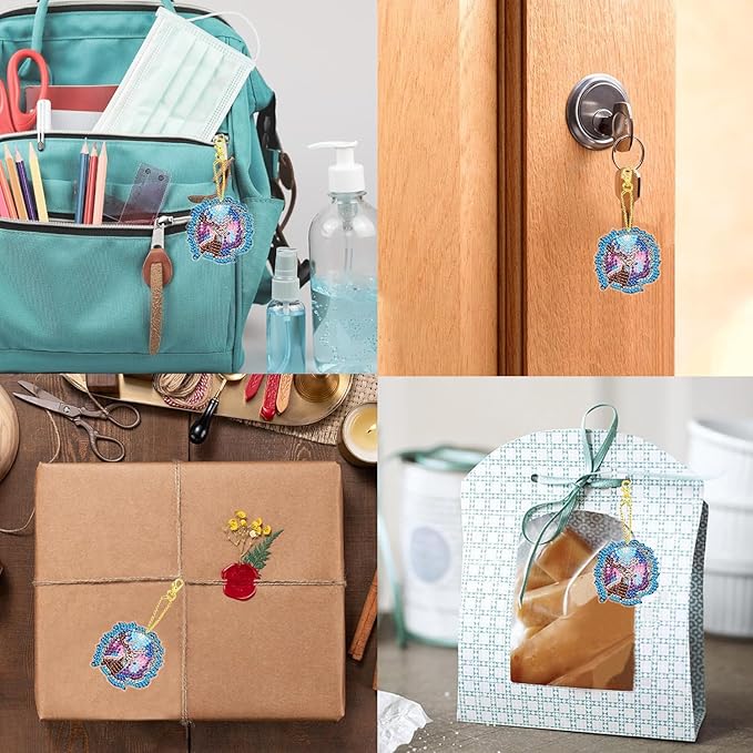 Masendp Deer Diamond Painting Hanging Ornament Kit, DIY Special Shaped Rhinestone Window Hanging Kit, Suitable for Home and Garden Wall Decoration Gifts