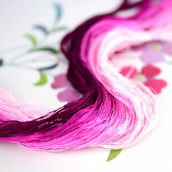 Mulberry Silk Floss Embroidery Thread Floss-Cross Stitch Threads China Silk Woven Jewelry Threads DIY Sewing Kits (38)