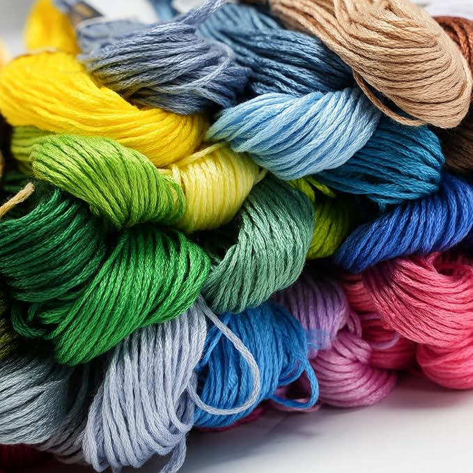 70 skeins rainbow color embroidery floss friendship bracelet string cross stitch embroidery thread cotton floss bracelet yarn, craft floss