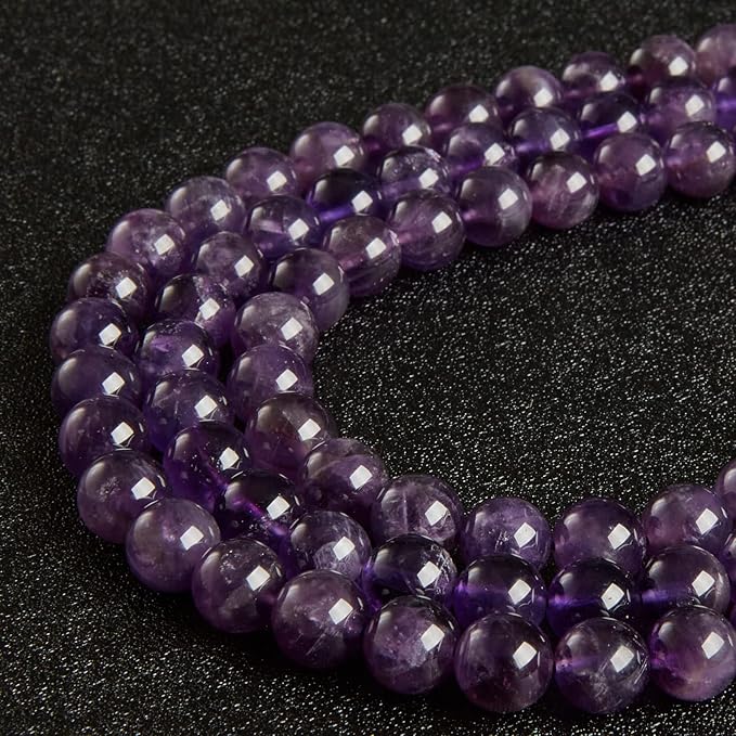 100pcs 10mm amethyst beads natural gemstone beads round loose beads for jewelry making