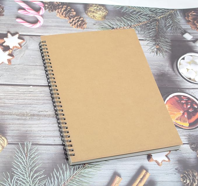 5 Pcs 16K Sketchbook, Spiral Sketch Pads, 30 Sheets (60 Pages) 120 GSM Thicken Paper, for Art Painting and Drawing (16K)
