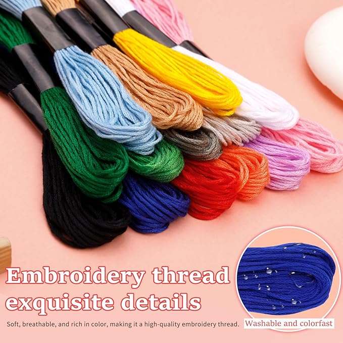 Embroidery Floss: Embroidery Thread 120 Yards Friendship Bracelet String 14 Colors Cross Stitch Cotton Yarn for DIY Bracelet Making