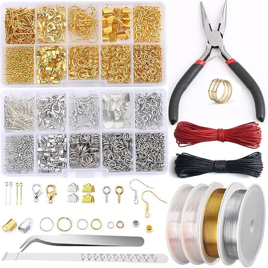 Jewelry Making Supplies Kit for Adults, Jewelry Repair Kit with Pliers, Findings and Beading Wires for Jewelry Repair Making and Beading