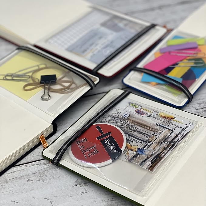 Handbook Journal Co. Artist Travelogue Travel Notebook for Drawing and Sketching, Vermilion Red, Large Landscape 5.5 x 8.25 Inches, 130 GSM Paper, Hardcover w/Pocket