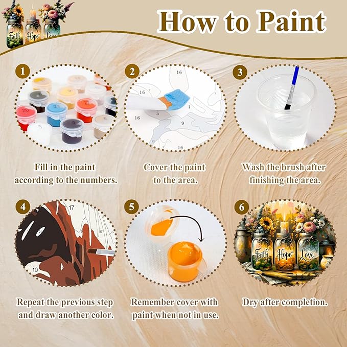 HMZephitiquc Paint by Numbers Kit for Adults Inspirational Quote, Adult Paint by Number Kits on Canvas Bottle, Easy Oil DIY Craft Home Wall Decor 16x20 in