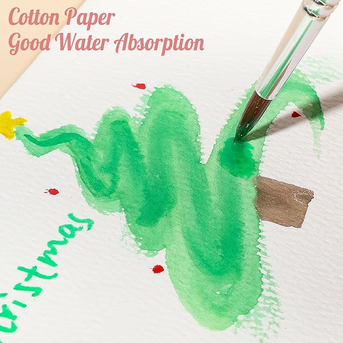 60 Sets Watercolor Cards with Envelopes, 140 lb/300 GSM Watercolor Paper Cards, 5x7 Inch Foldable Blank Watercolor Postcards and Envelopes for Greeting Cards, Wedding Invitations, Thank You Card