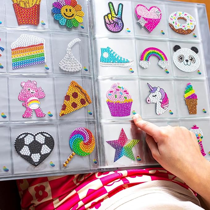 stickerbeans® rhinestone stickers boy meets girl® x strawberry shortcake® 4-pack, 2” x 2” sparkly cut-to-shape adhesive for collecting, trading, scrapbooking, laptops, phone cases for kids & teens
