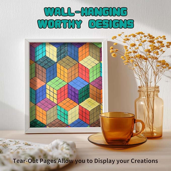 Women's Coloring Book 30 Pages Symmetrical Pattern Coloring Books for Adults to Relax and Relieve Anxiety, Gift for Mother's Day, Birthdays, Christmas, Anniversaries