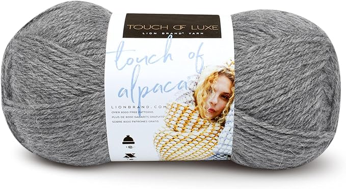 Lion Brand Yarn (1 Skein) Touch of Alpaca Yarn, Oxford Grey