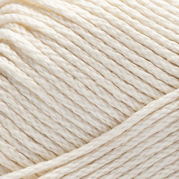 Caron All Day Cotton Yarn - 100g/3.5oz - 100% Mercerized Cotton - 173 Yards Bundle with Bella's Crafts Stitch Markers (Cream)
