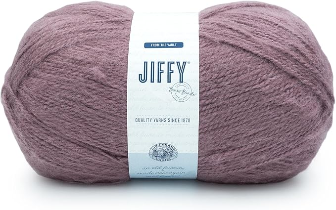 Lion Brand Yarn Jiffy Bonus Bundle, Acrylic Yarn for Crochet, Plum, 1 Pack