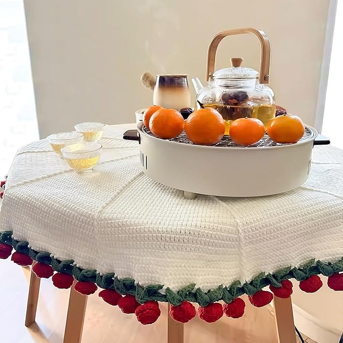 THMINS Beginner Crochet Kit – DIY Floral Blanket with Hook, Pattern & Step-by-Step Video Tutorial, Easy Craft Gift for Women, Christmas/Birthday (LightYellow)