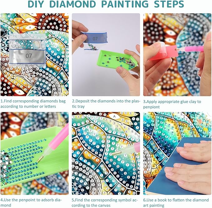 SENQAO Turtle Diamond Art Hanging Kit for Adult, Special Shaped Rhinestone, Double Sided DIY Acrylic Diamond Art Painting Window Pendants Home Garden Wall Hanging Kits Hanging Ornament (Sunflower)