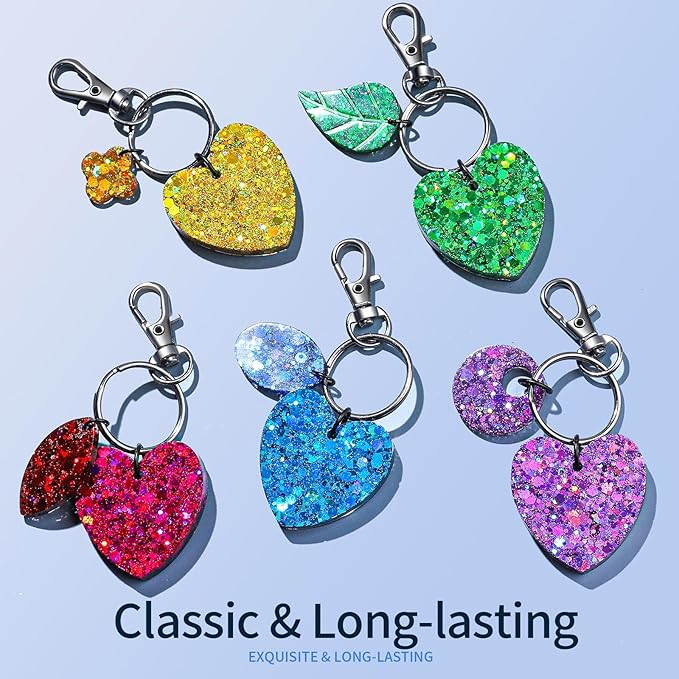 LEOBRO 60 PCS Lobster Claw Clasps and Key Rings, Keychain Clips and Key Chain Rings, Keychain Making Kit, for Key Chains, Jewelry Making, Crafts, Gray Black