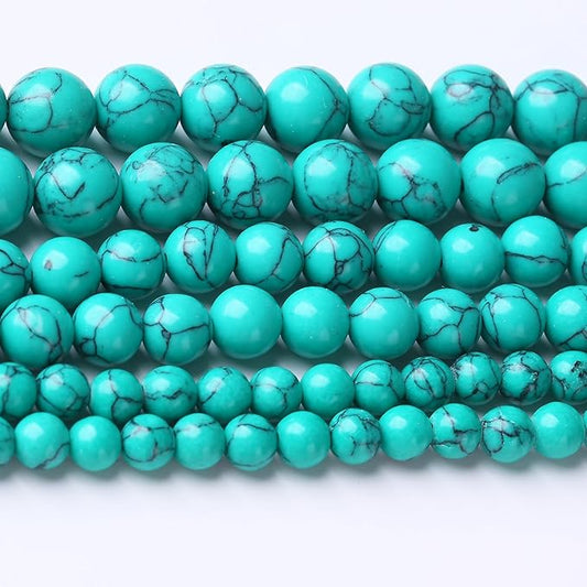 35PCS 10MM Turquoise Stone Bead Gemstone Round Crystal Jewelry Making DIY Bracelet Necklace Jewelry Making