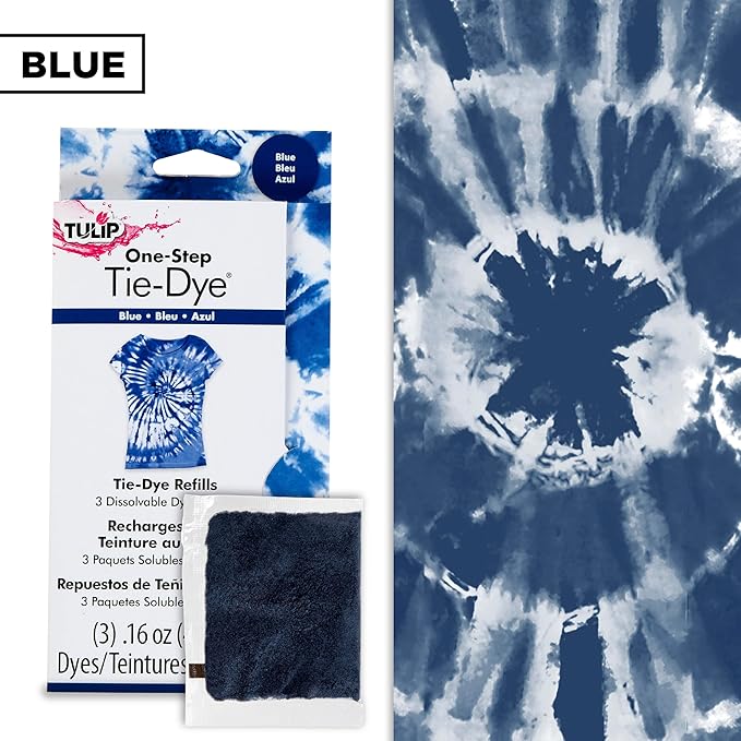 Tulip One-Step Tie-Dye Kit Dye Refill Packs, Blue