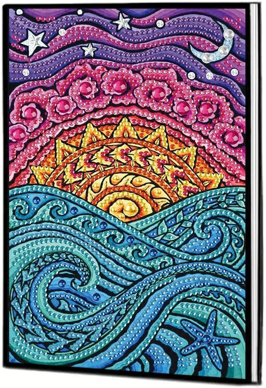 Mandala Diamonds Painting Notebook for Adults, A5 Diamond Art Journal and DIY Sketchbook, Diamond Art Kit Supplies,Gift for Beginners, Craft Lovers, Artists. (Mandala)