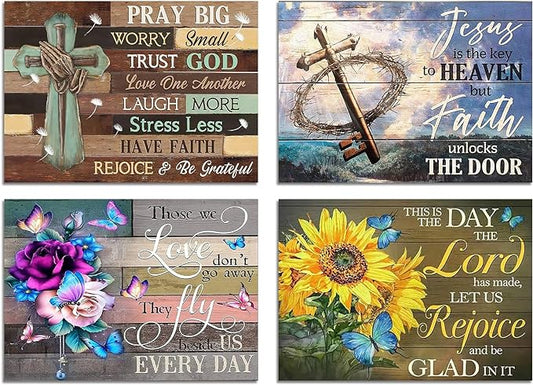 Muzagroo Art 5D Diamond Paintings Kits for Adults 5D Diamond Art Kits with Round Full Drill Diamonds DIY Gem Art for Beginners Love Theme 4PCS Wall Art for Living Room