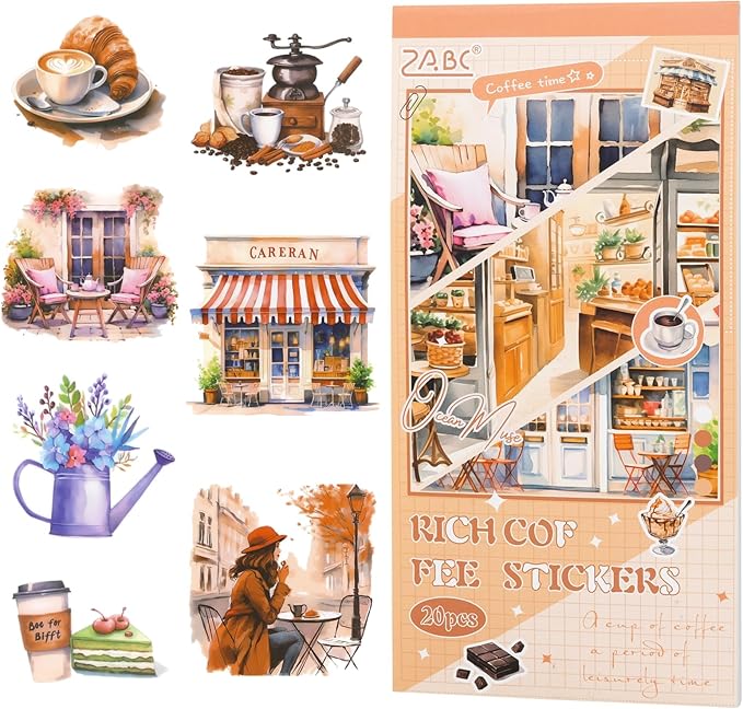 206PCS Pre-cut Junk Journal Stickers & Scrapbook Stickers: Aesthetic Journal Supplies for Planner, Scrapbooking, Card, Notebook | 20 Sheets