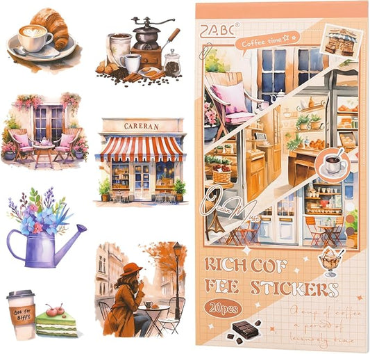 206PCS Pre-cut Junk Journal Stickers & Scrapbook Stickers: Aesthetic Journal Supplies for Planner, Scrapbooking, Card, Notebook | 20 Sheets
