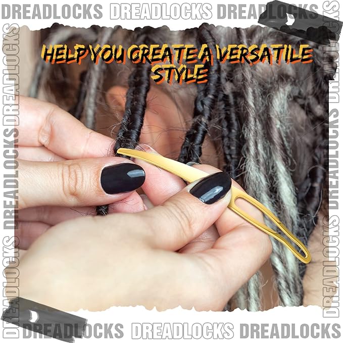 WILLBOND Hair Clip Kit for Dreadlocks, 12 Pieces Interlocking Crochet Needles and Hair Tools for Maintaining Locs, 3 Colors, Unisex Adults