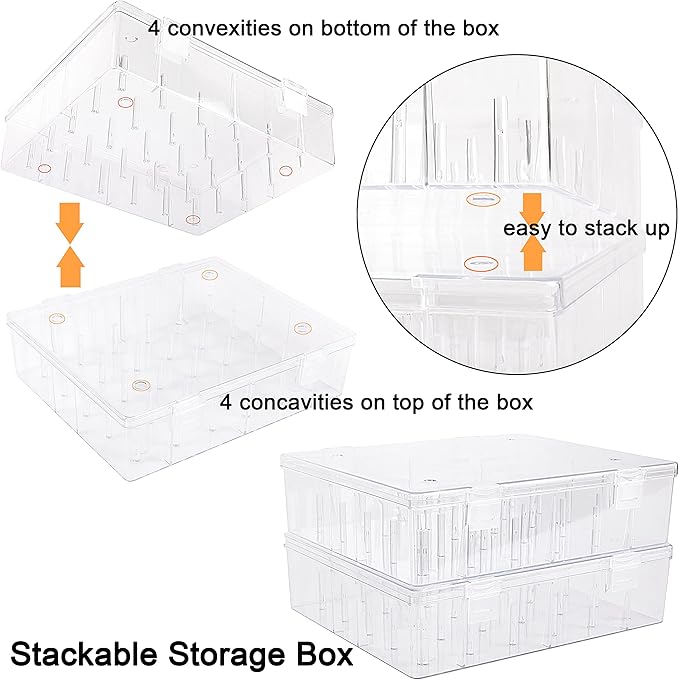 New brothread Tall and Clear Storage Box/Organizer for Holding 30 Spools Home Embroidery & Cotton Thread Spool Compatible with Tall Thread Spool from Isacord/Floriani/Madeira/Glide/RA/ConnectingThread
