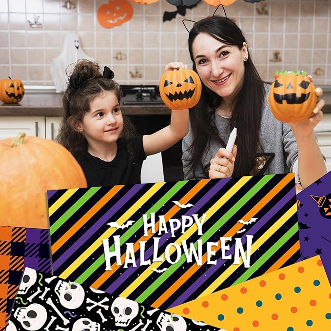 YASMEN Double-Sided Scrapbook Paper Pad, 12x12 Halloween Designer Paper Pad for Card Making, Journals, Planner, DIY Envelopes, Greeting Cards, Decorative Art Craft -24 Sheets
