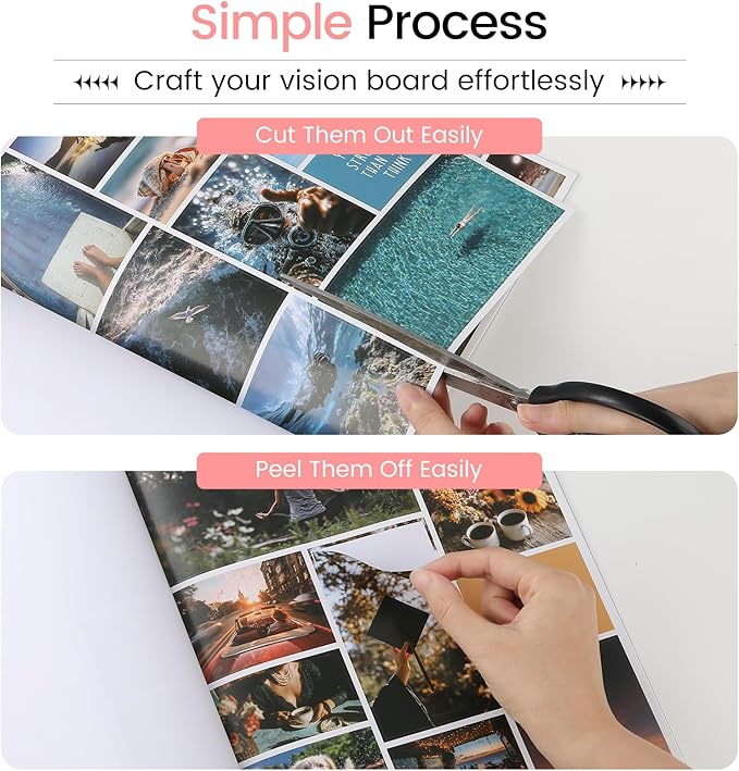 Sawnfay Vision Board Book - 2026 Vision Board Sticker Book, with Motivational Images & Quotes, Vision Board Kit & Supplies for Women