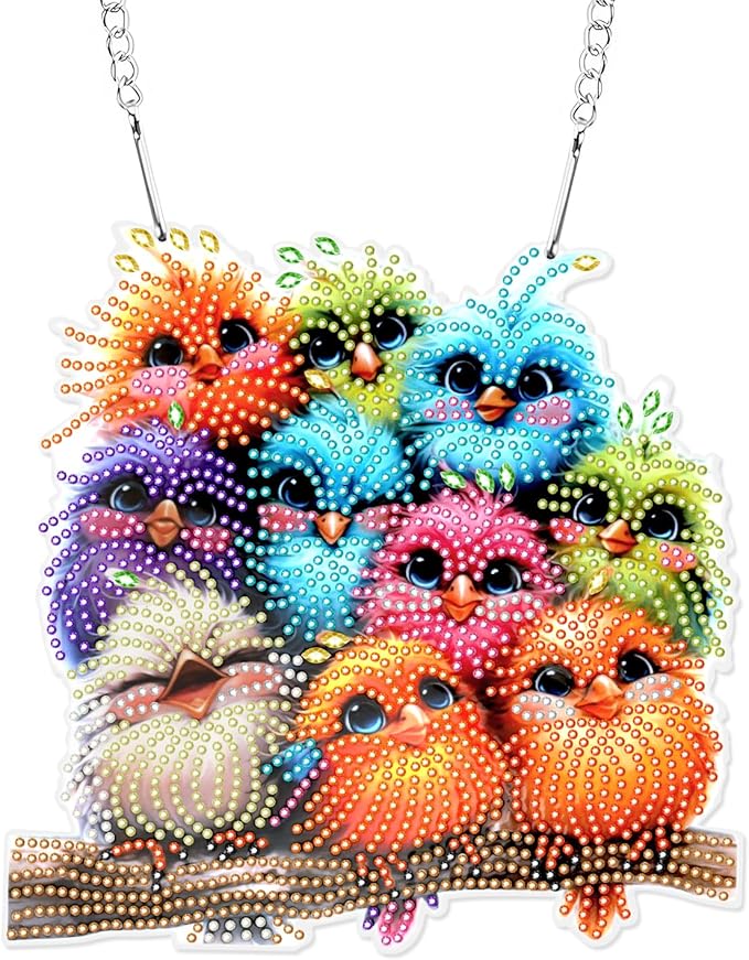 Tumwisk Diamond Painting Kits for Adults, Birds Diamond Painting, 5D Special Shaped Diamond Art Painting, Crafts for Adults, Hanging Wall Art Ornaments Home Garden Wall Door Hanging Decor