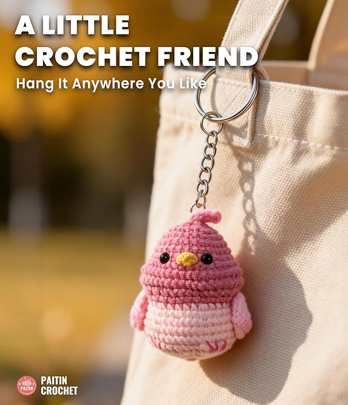 PAITIN Crochet Kit for Beginners – DIY Crochet Craft Project, Easy Handmade Yarn Art Kit for Adults with Step-by-Step Video Tutorial