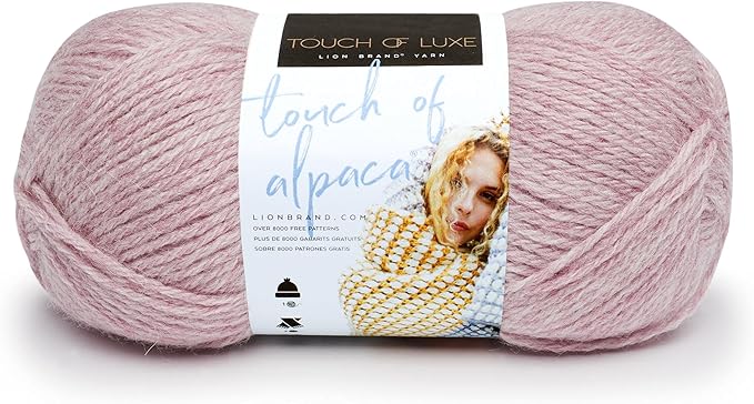 Lion Brand Yarn (1 Skein) Touch of Alpaca Yarn, Blush
