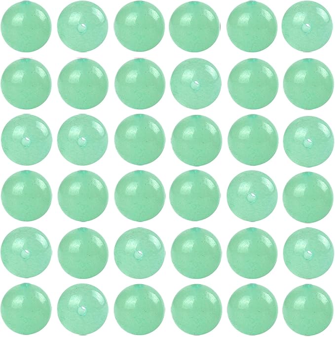 Natural Stone Beads 100pcs 8mm Green Aventurine Round Genuine Real Stone Beading Loose Gemstone DIY Charm Smooth Beads for Bracelet Necklace Earrings Jewelry Making (Green Aventurine, 8mm)