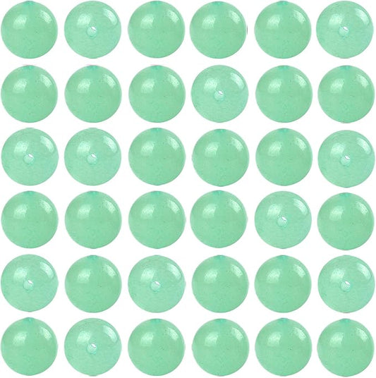 Natural Stone Beads 100pcs 8mm Green Aventurine Round Genuine Real Stone Beading Loose Gemstone DIY Charm Smooth Beads for Bracelet Necklace Earrings Jewelry Making (Green Aventurine, 8mm)