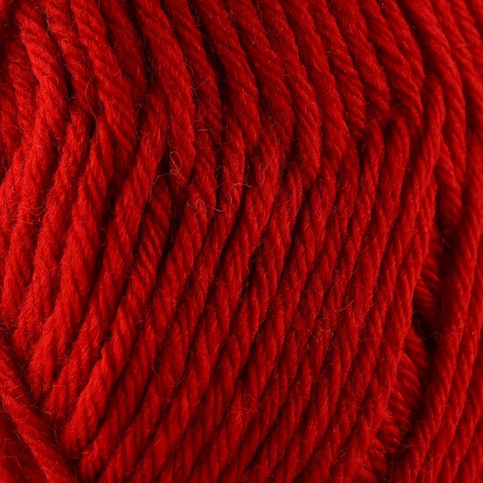 5 Skeins of Sensy Roving Yarn, 3.5 oz, 132 Yards, Gauge 5 Bulky (Carmine Red)